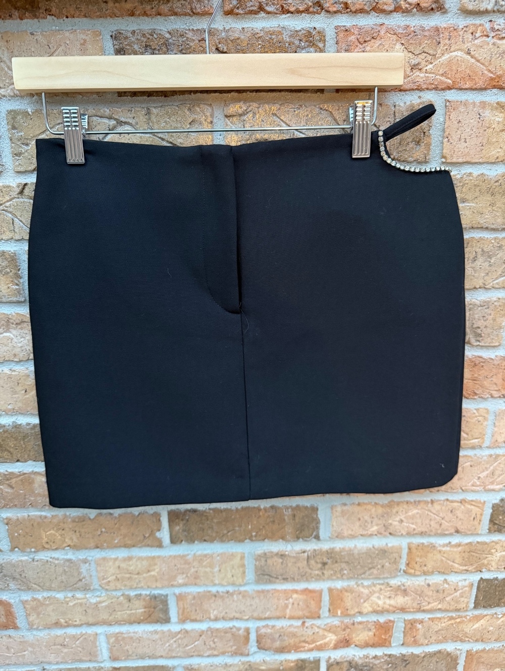 Zara Black Rhinestone Detail Mini Skirt